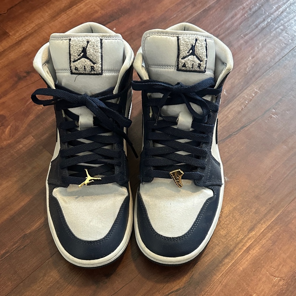 Air Jordan 1 High-Top Sneakers in Blue and White
